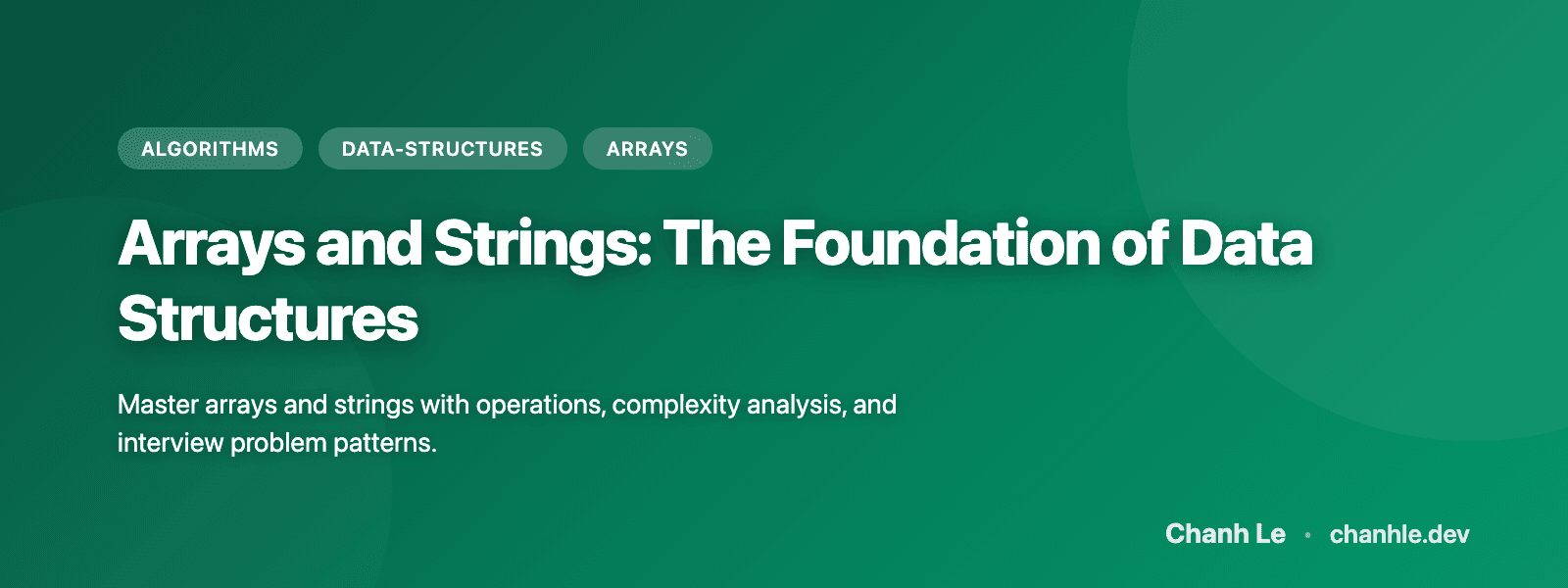 Arrays and Strings: The Foundation of Data Structures