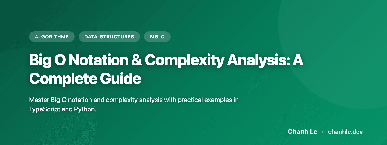 Big O Notation & Complexity Analysis: A Complete Guide