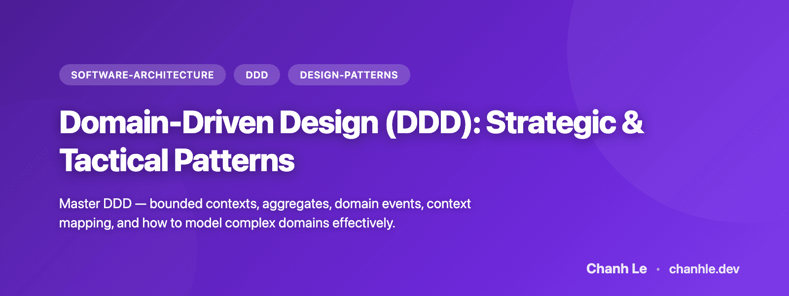 Domain-Driven Design (DDD): Strategic & Tactical Patterns