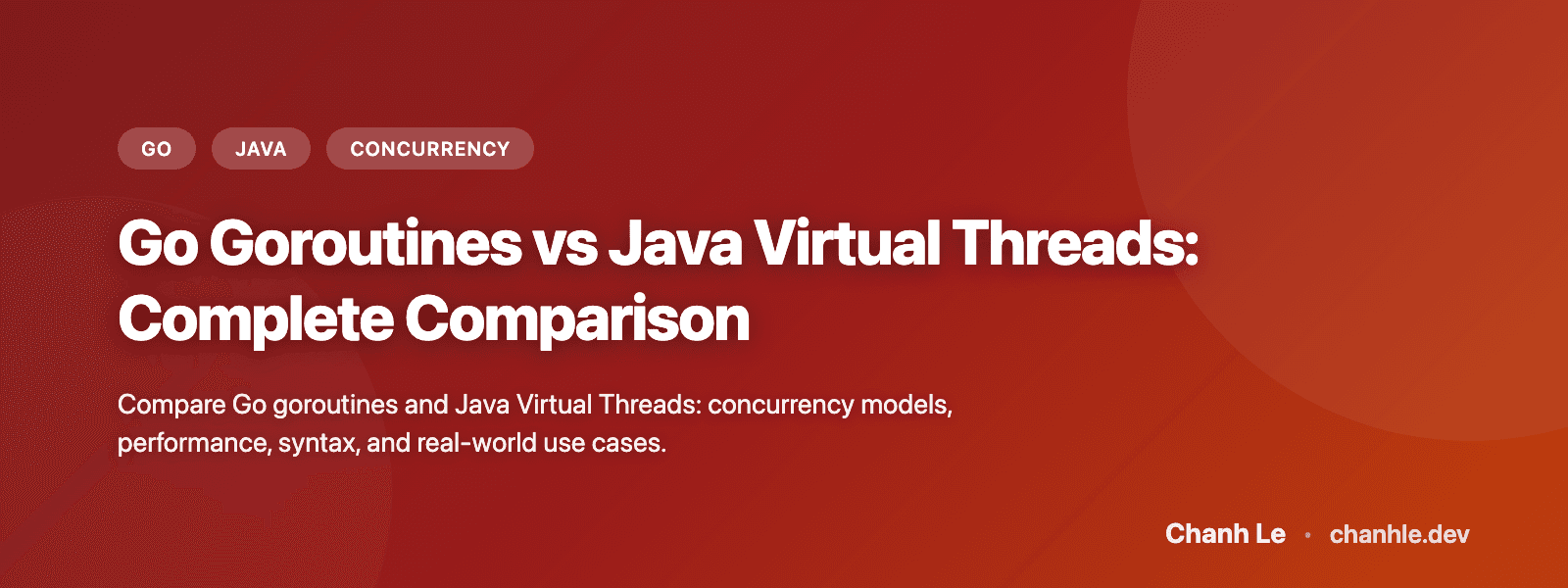 Go Goroutines vs Java Virtual Threads: Complete Comparison