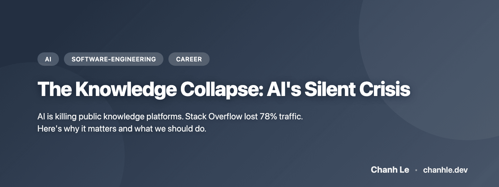 The Knowledge Collapse: AI's Silent Crisis