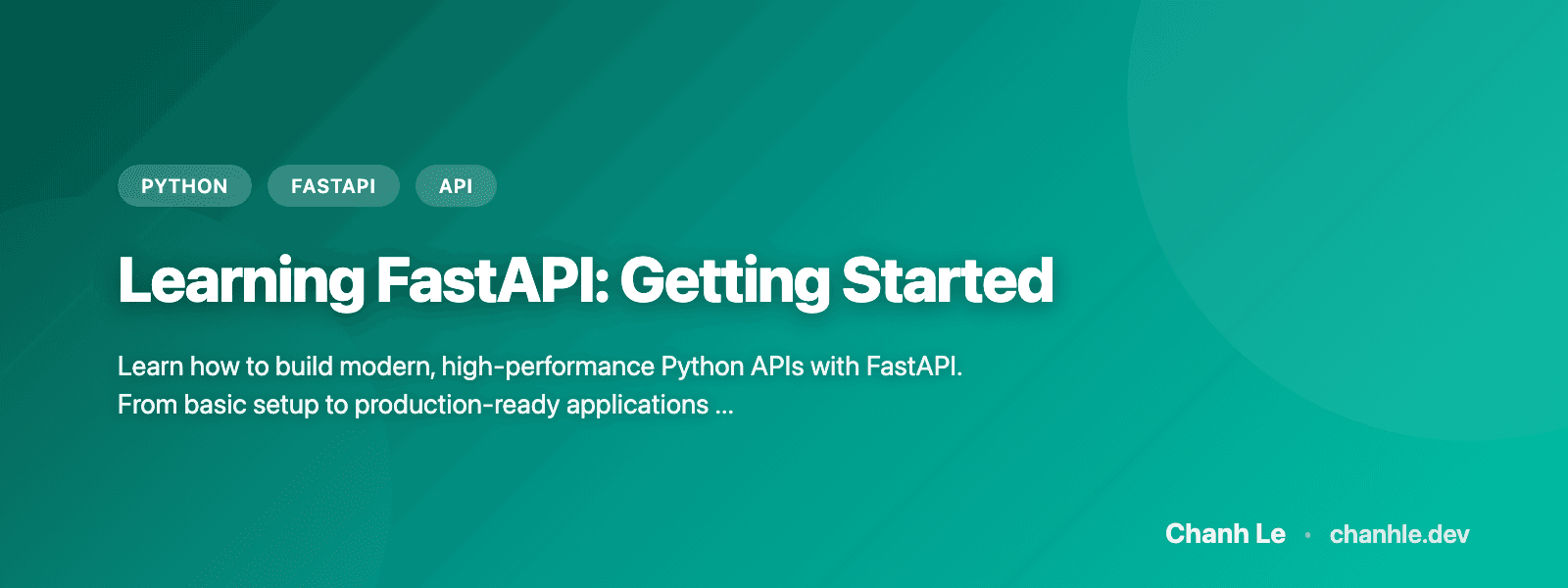 Learning FastAPI: Getting Started