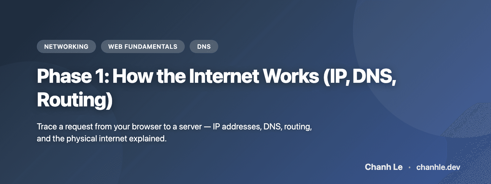 Phase 1: How the Internet Works (IP, DNS, Routing)