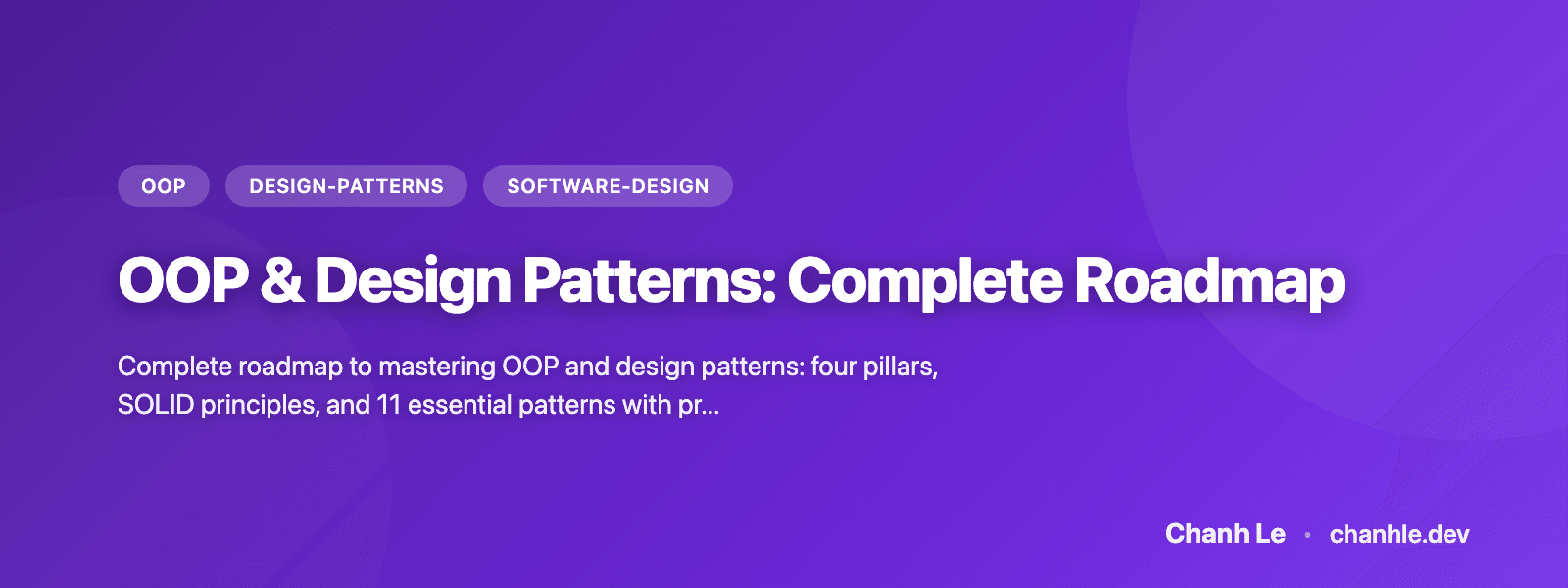 OOP & Design Patterns: Complete Roadmap