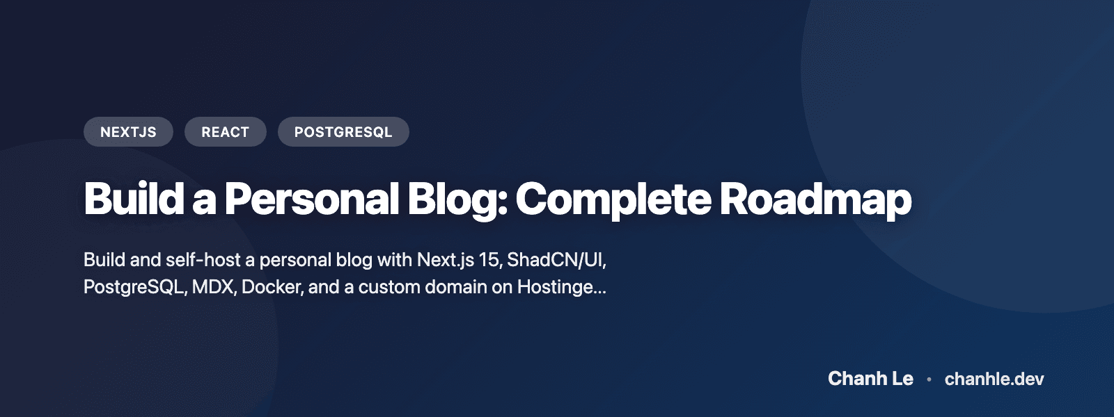 Build a Personal Blog: Complete Roadmap