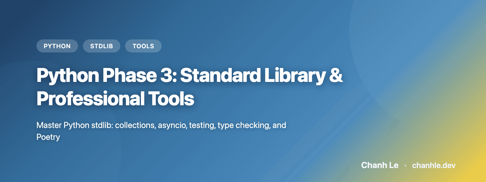 Python Phase 3: Standard Library & Professional Tools