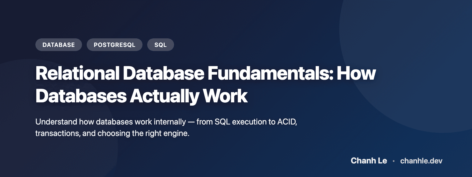 Relational Database Fundamentals: How Databases Actually Work