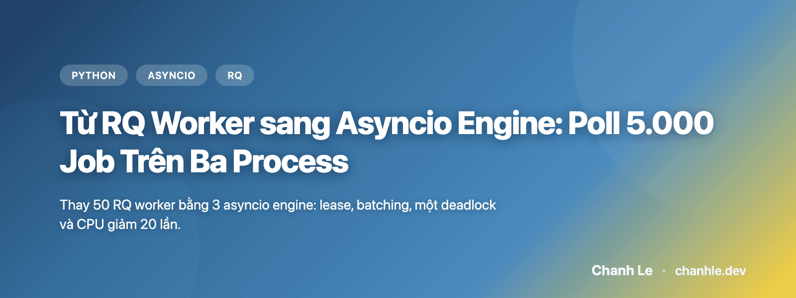 From RQ Workers to an Asyncio Engine: Polling 5,000 Jobs on Three Processes