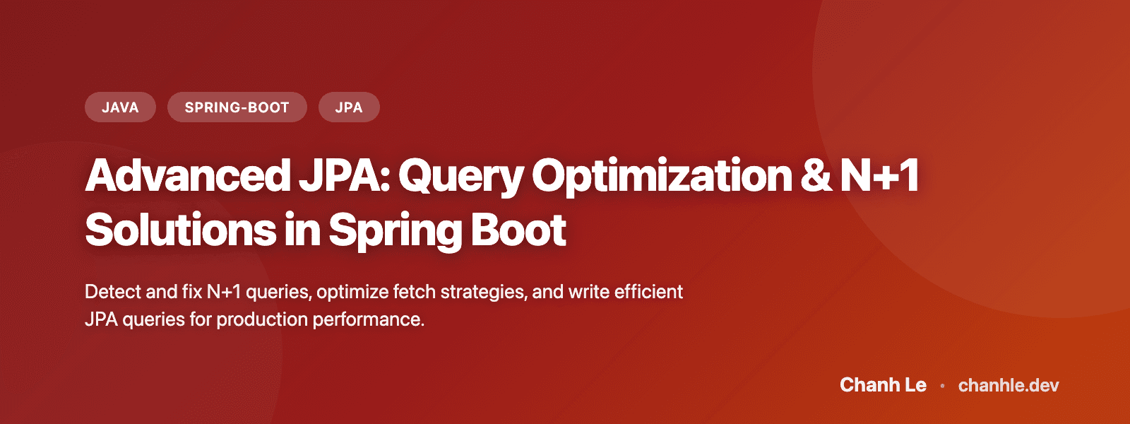 Advanced JPA: Query Optimization & N+1 Solutions in Spring Boot