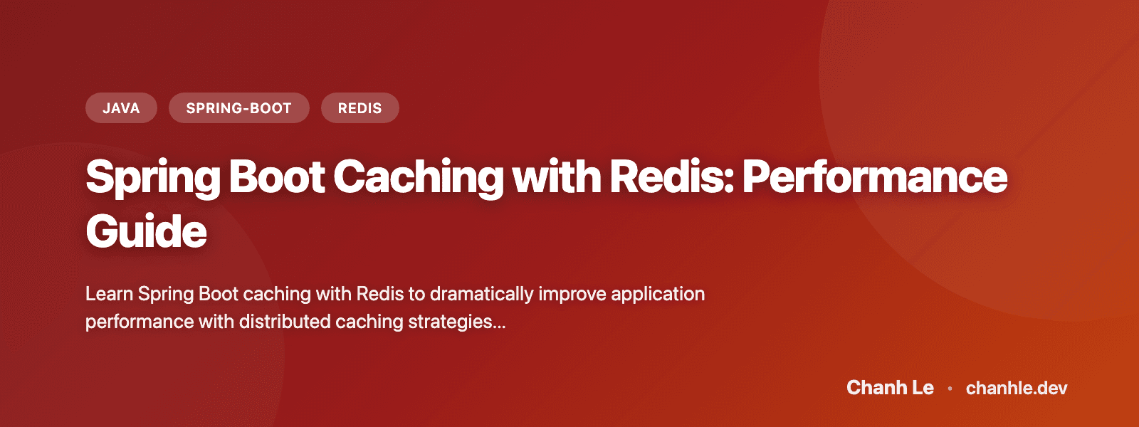 Spring Boot Caching with Redis: Performance Guide