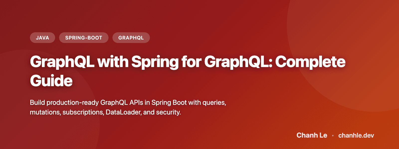 GraphQL with Spring for GraphQL: Complete Guide