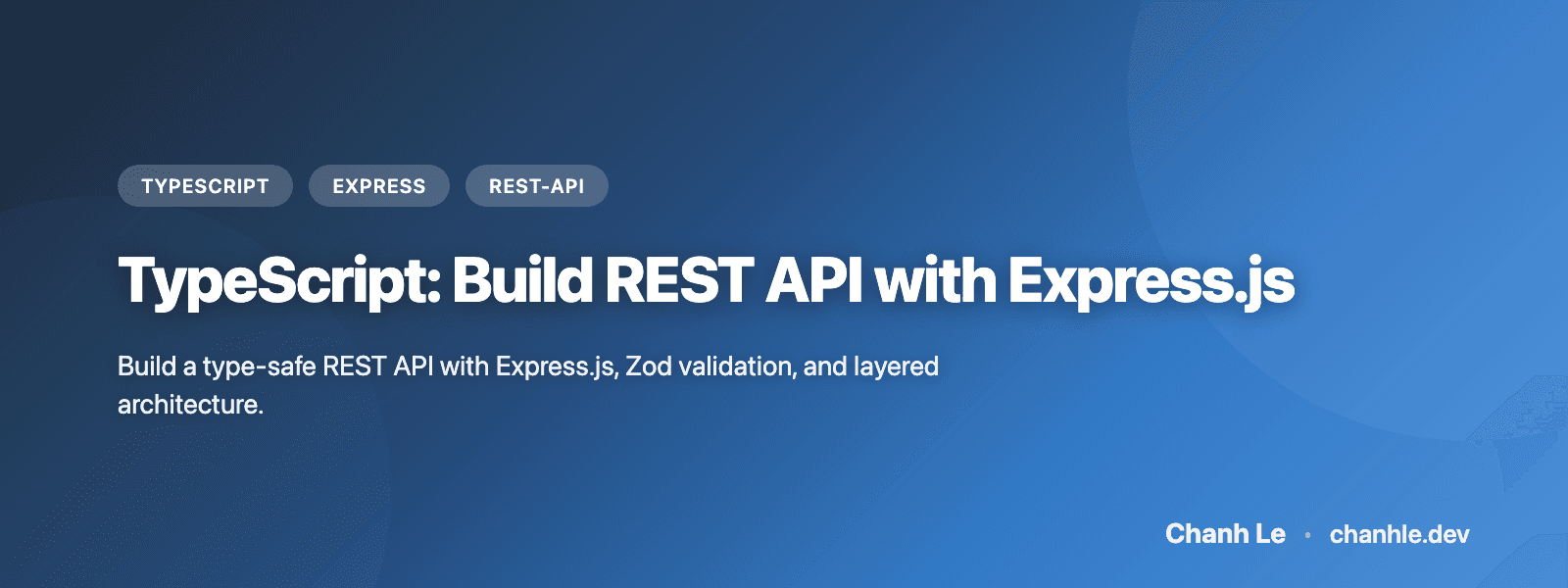 TypeScript: Build REST API with Express.js