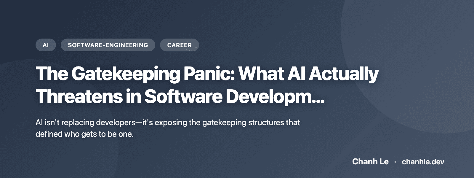 The Gatekeeping Panic: What AI Actually Threatens in Software Development