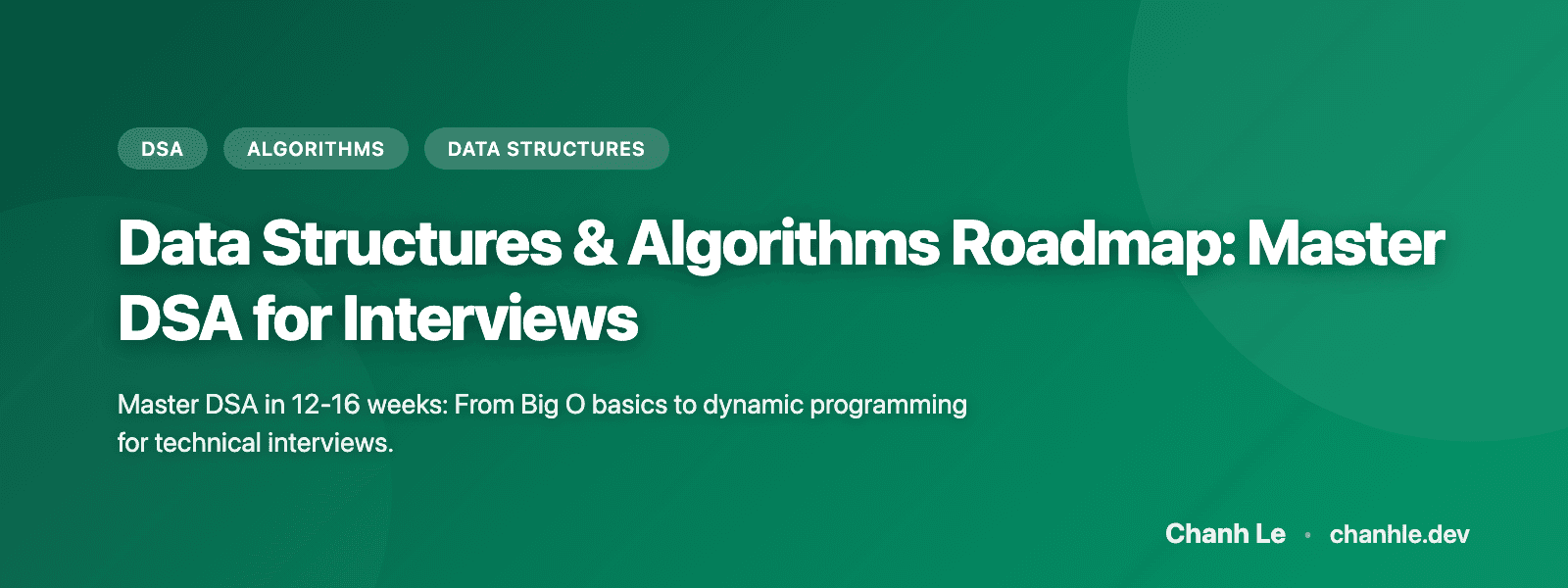 Data Structures & Algorithms Roadmap: Master DSA for Interviews