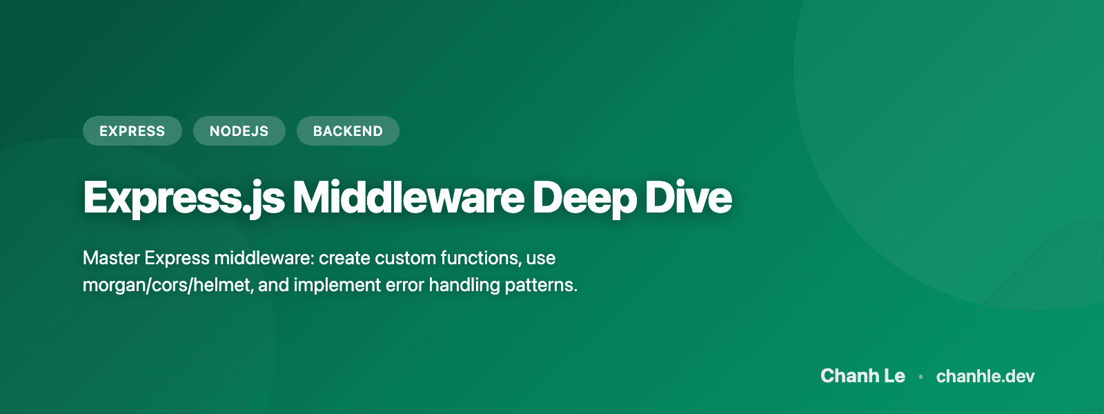 Express.js Middleware Deep Dive