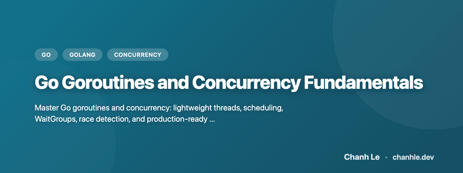 Go Goroutines and Concurrency Fundamentals