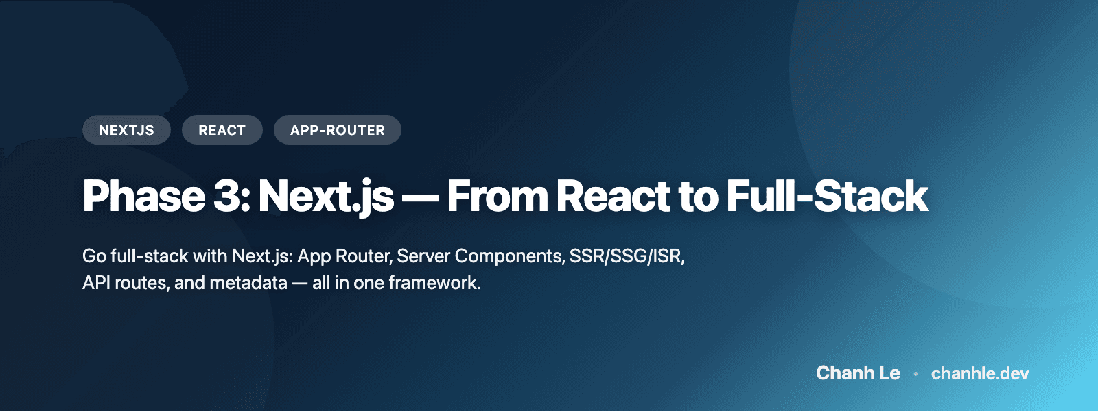 Phase 3: Next.js — From React to Full-Stack