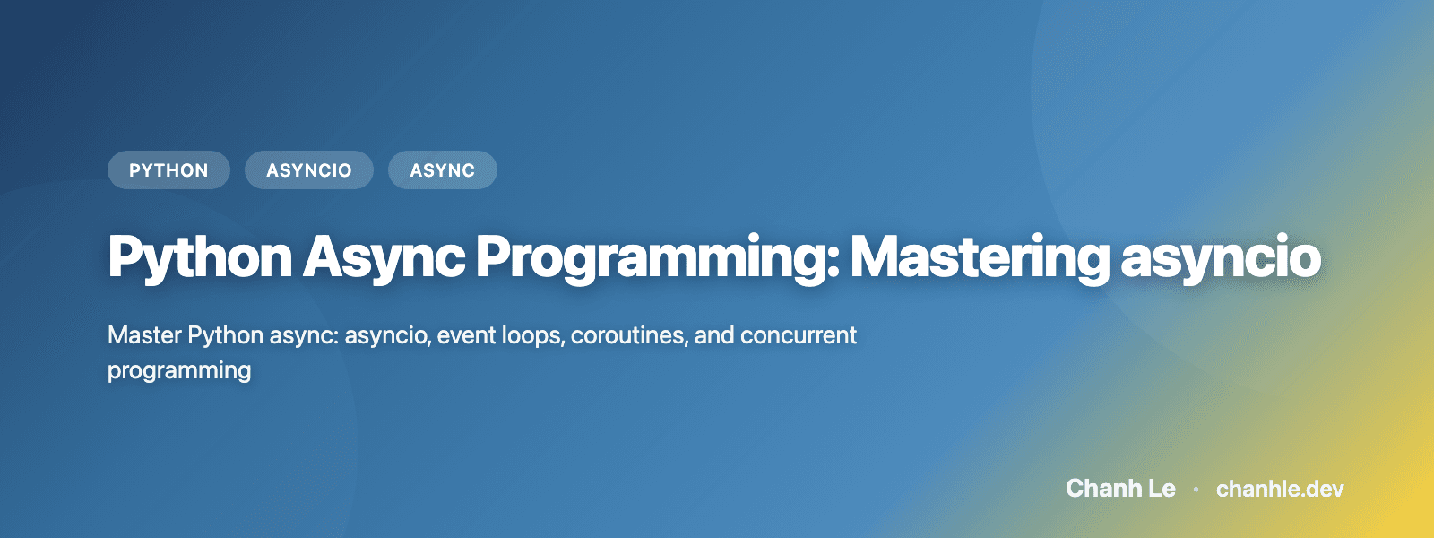 Python Async Programming: Mastering asyncio