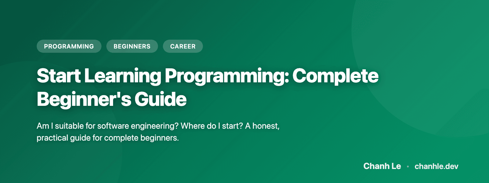 Start Learning Programming: Complete Beginner's Guide