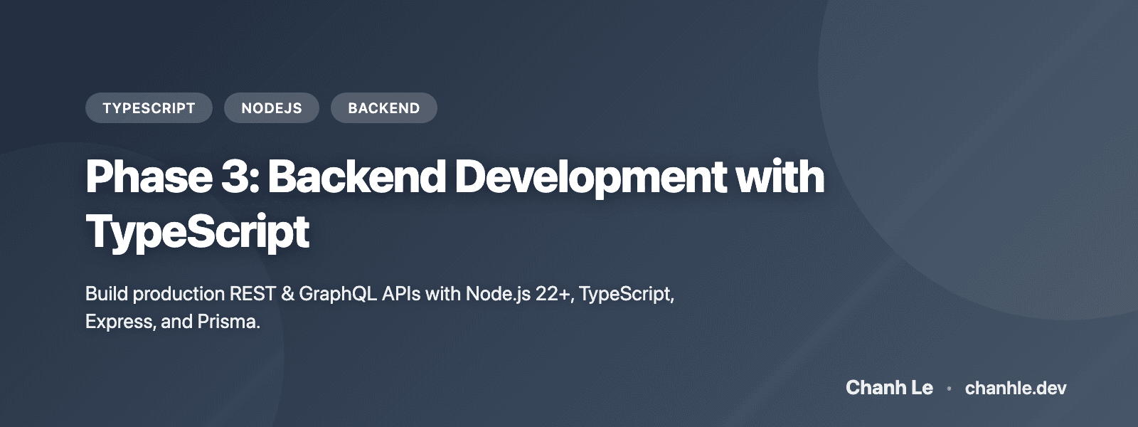 Phase 3: Backend Development with TypeScript